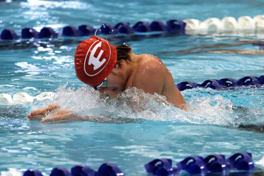 Graham Hammond placed second swimming the 50 Breast. 