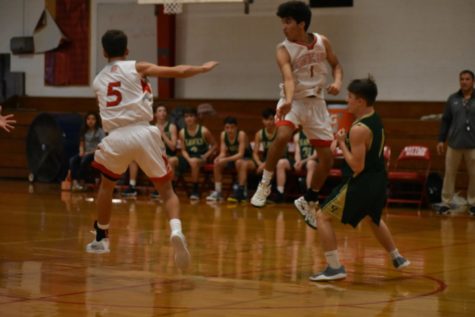 Kade Jenskche gets a steal vs Canyon Lake.